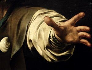 Caravaggio - The Supper at Emmaus, 1601 (detail)