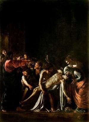 Caravaggio - Resurrection of Lazarus (detail-1)