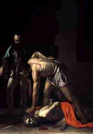 Caravaggio - The Decapitation of St. John the Baptist, 1608 (detail-2)