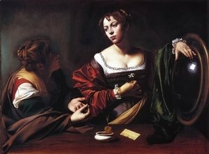 Caravaggio - The Conversion of the Magdalen, 1597-98