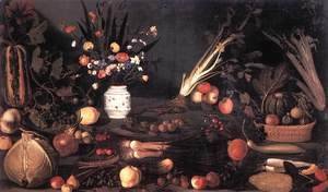 Caravaggio - Still Life with Flowers and Fruit