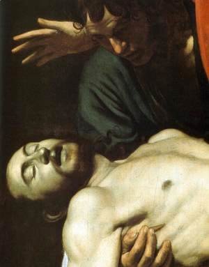 Caravaggio - The Entombment (detail)