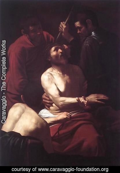 Caravaggio - The Crowning with Thorns 2