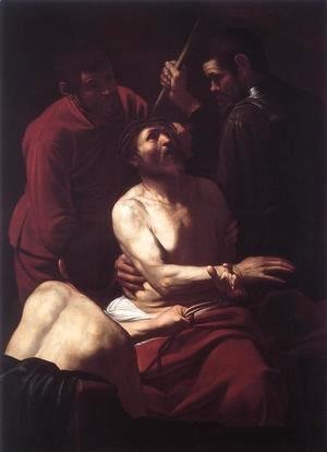 Caravaggio - The Crowning with Thorns 2