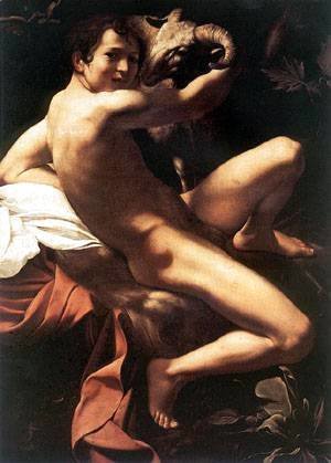 Caravaggio - St John the Baptist Youth with Ram