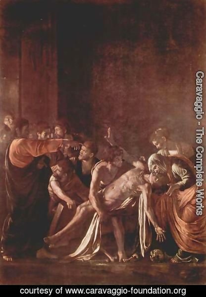 Caravaggio - The Raising of Lazarus 2