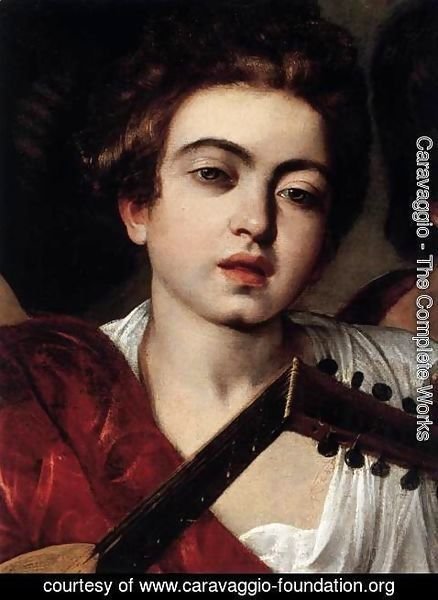 Caravaggio - The Musicians (detail)
