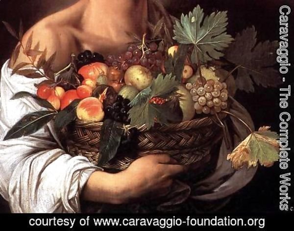 Caravaggio - Boy with a Basket of Fruit (detail) c. 1593