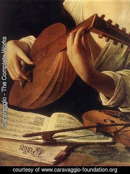 Caravaggio - Lute Player (detail) c. 1596