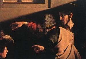 Caravaggio - The Calling of Saint Matthew (detail 6) 1599-1600