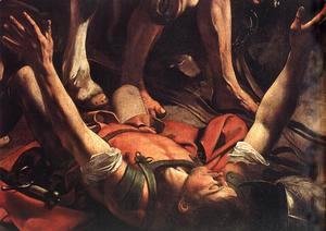 Caravaggio - The Conversion on the Way to Damascus (detail) 1600