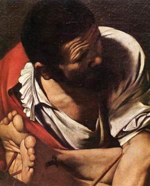Caravaggio - The Crucifixion of Saint Peter (detail 1) 1600