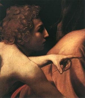 Caravaggio - The Sacrifice of Isaac (detail 1) 1601-02