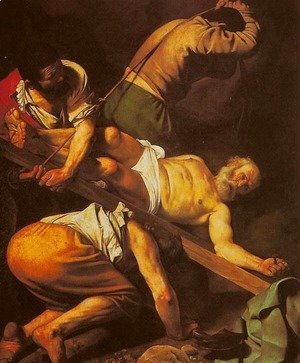 Caravaggio - Crucifixion of St. Peter (Crocifissione di san Pietro)