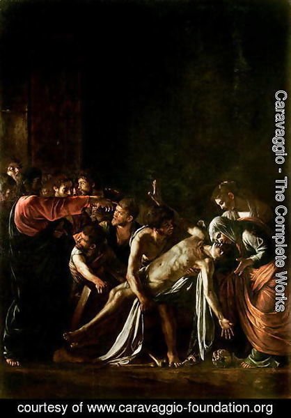 Caravaggio - Resurrection of Lazarus (detail-1)