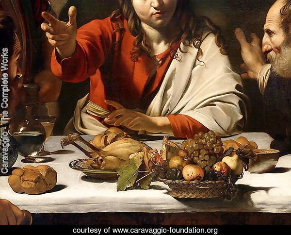 The Supper at Emmaus, 1601 (detail-1)
