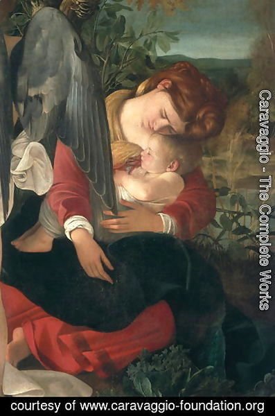 Caravaggio - Rest during the flight into Egypt (detail-5)