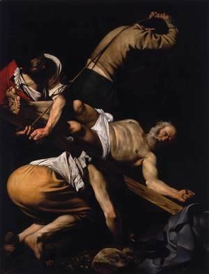 Caravaggio - The Crucifixion of St. Peter, 1600-01