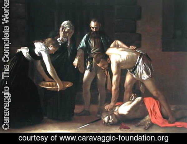 Caravaggio - The Decapitation of St. John the Baptist, 1608 (detail)