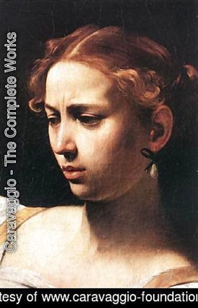 Caravaggio - Caravaggio Judith Beheading Holofernes detail1