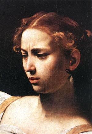 Caravaggio - Caravaggio Judith Beheading Holofernes detail1