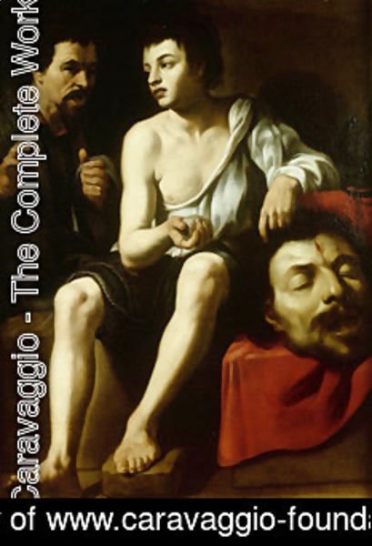David and Goliath with a double-portrait of Caravaggio