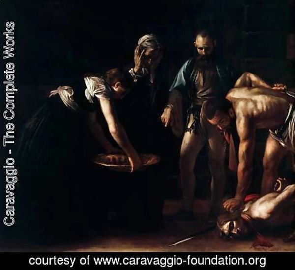 Caravaggio - Beheading of Saint John the Baptist (detail)