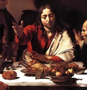 Supper at Emmaus (detail 1) 1601-02