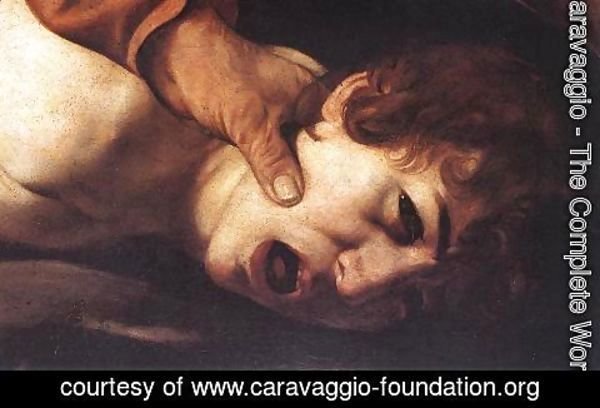 Caravaggio - The Sacrifice of Isaac (detail 2) 1601-02