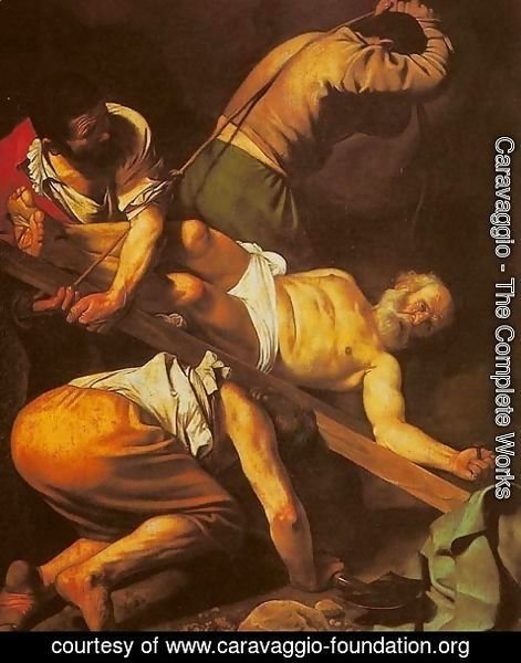 Caravaggio - Crucifixion of St. Peter (Crocifissione di san Pietro)